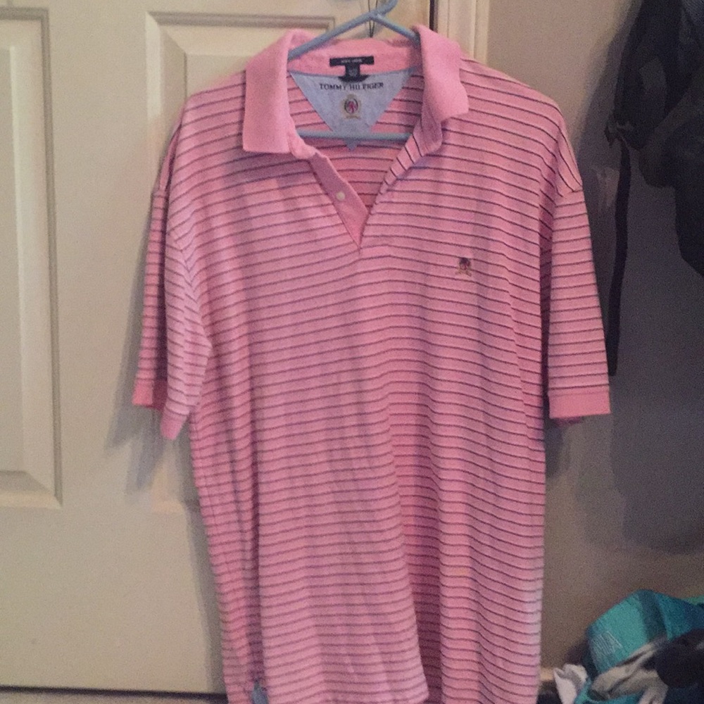 Pink Tommy Hilfiger Polo Shirt